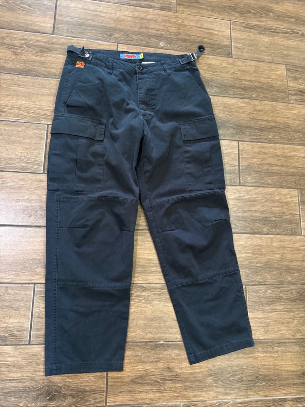 Men’s Empyre Relaxed Adjstble Waist  Cargo Pants Black  Size 28